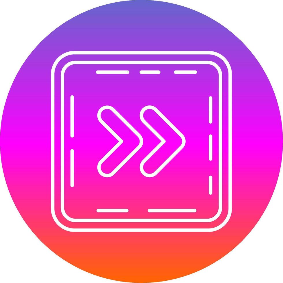 Chevron Line Gradient Circle Icon vector