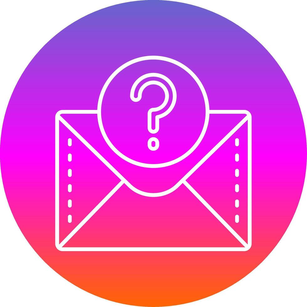 Question mark Line Gradient Circle Icon vector