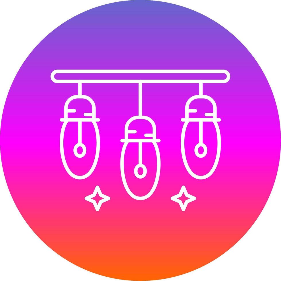Lights Line Gradient Circle Icon vector