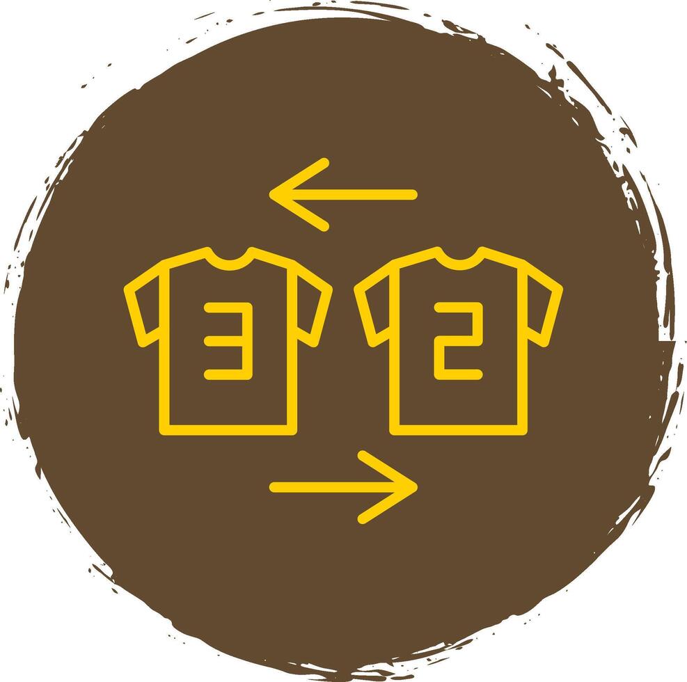 Substitution Line Circle Yellow Icon vector