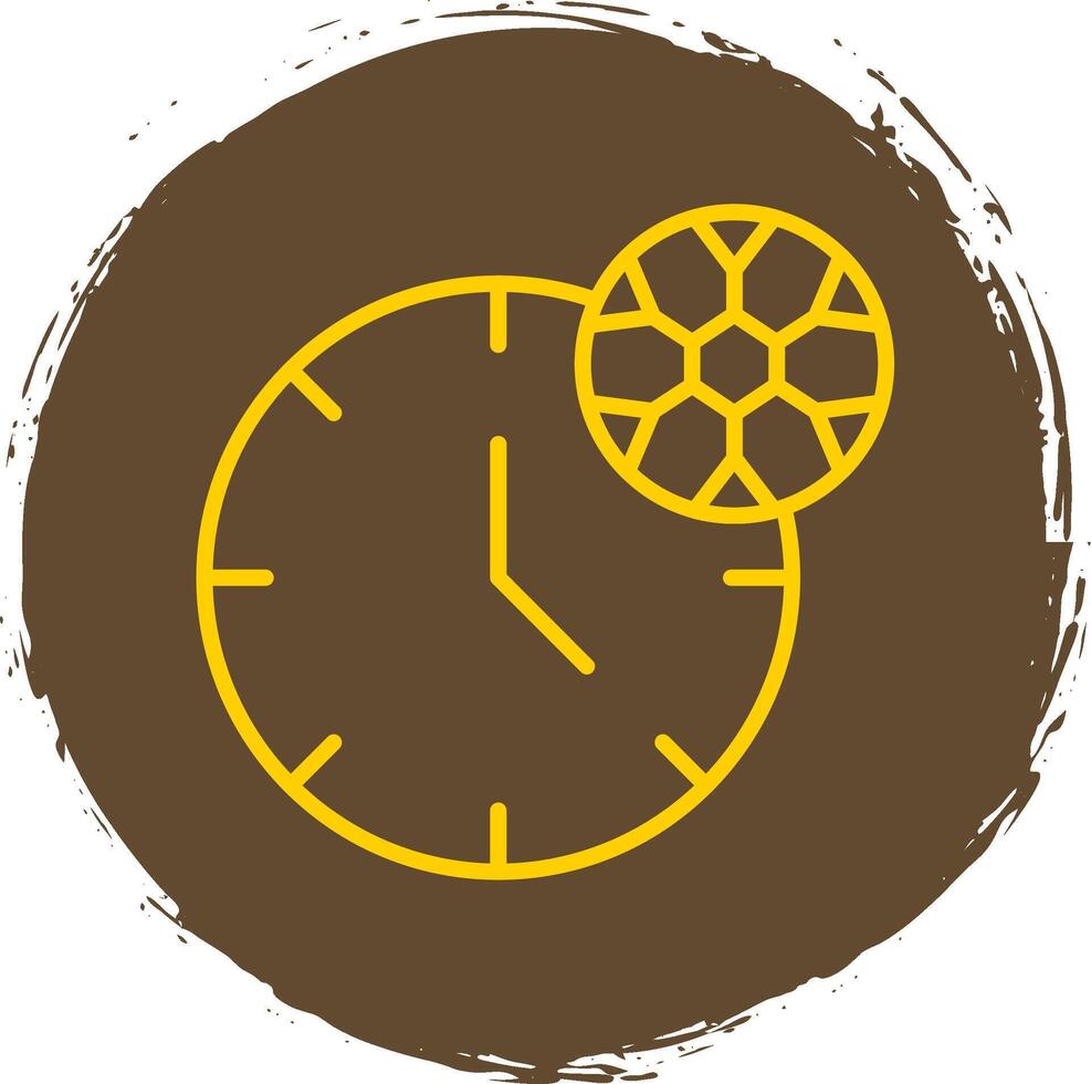 Football Time Line Circle Yellow Icon vector