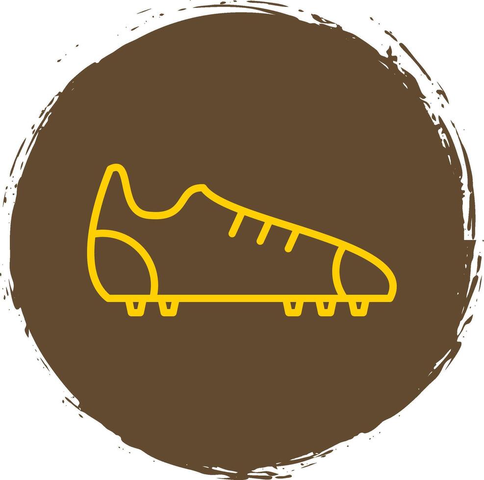 Football Boots Line Circle Yellow Icon vector