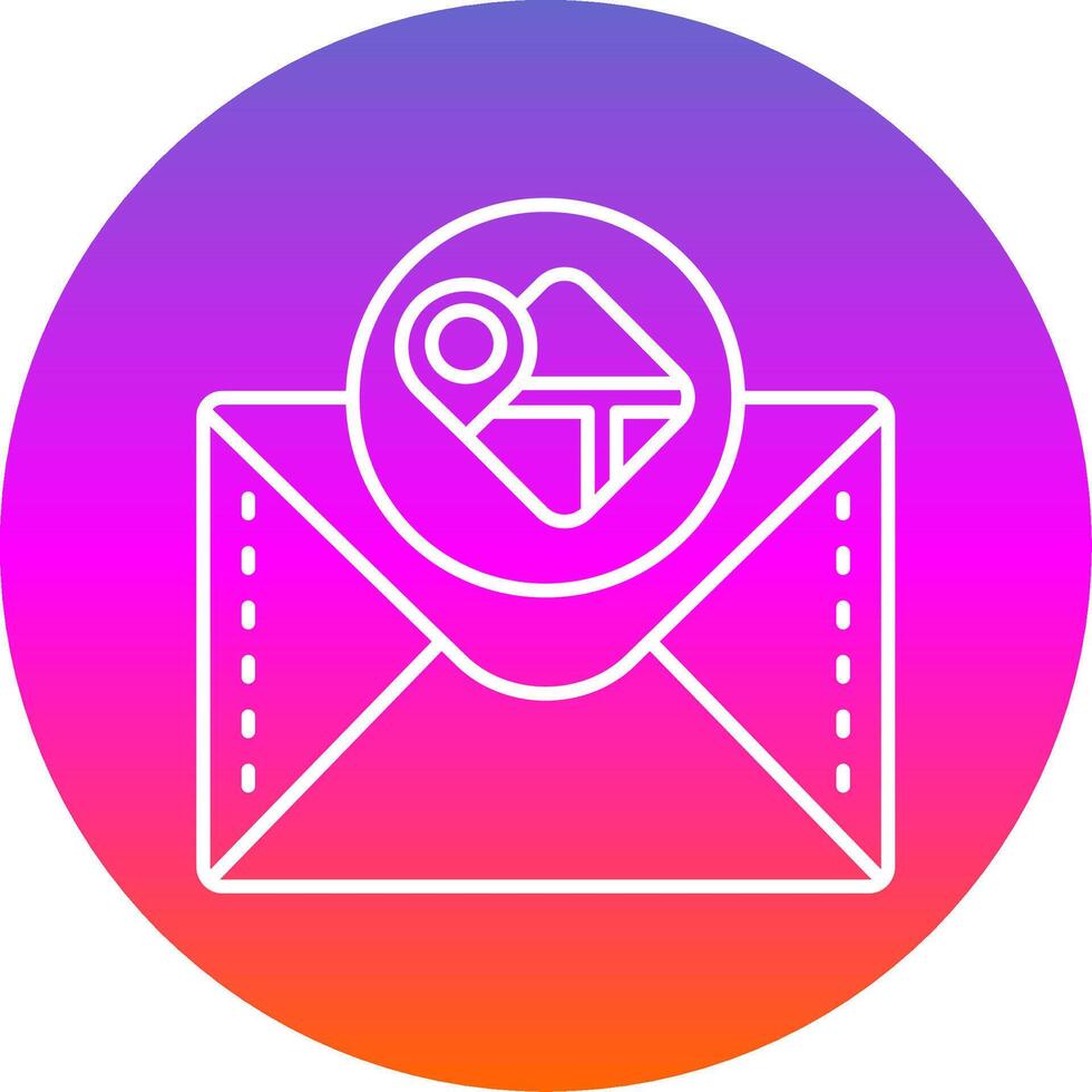 Location pin Line Gradient Circle Icon vector