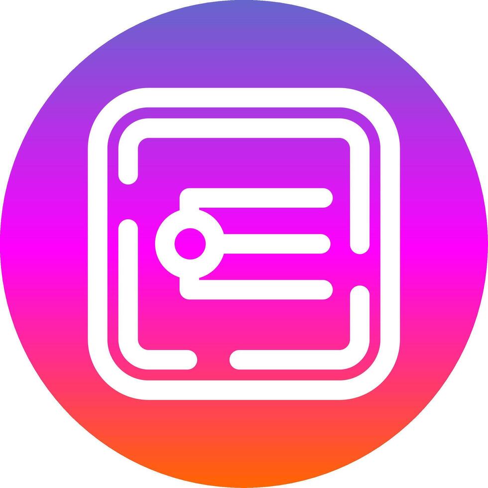 Endpoint Line Gradient Circle Icon vector