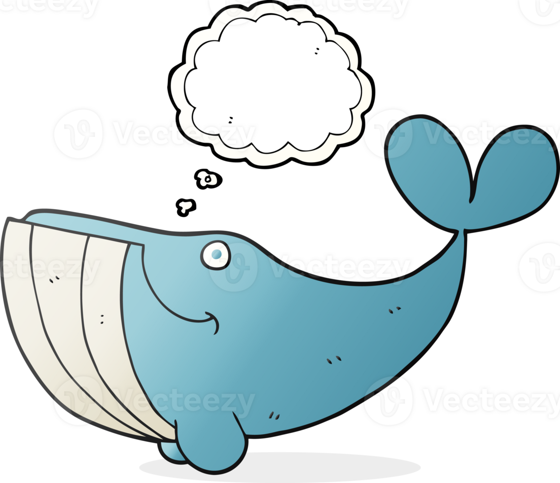thought bubble cartoon happy whale png