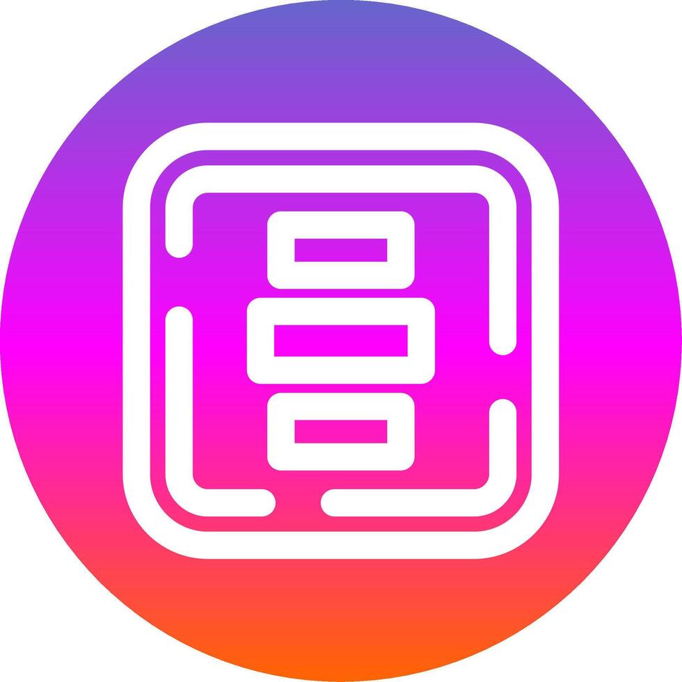 Horizontal Alignment Line Gradient Circle Icon vector