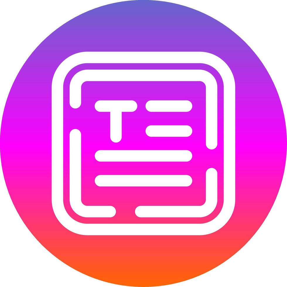Align text Line Gradient Circle Icon vector