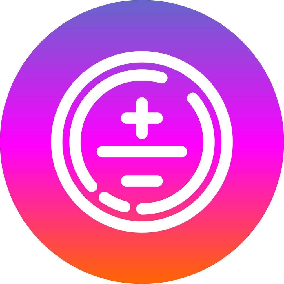 Mathematical symbol Line Gradient Circle Icon vector