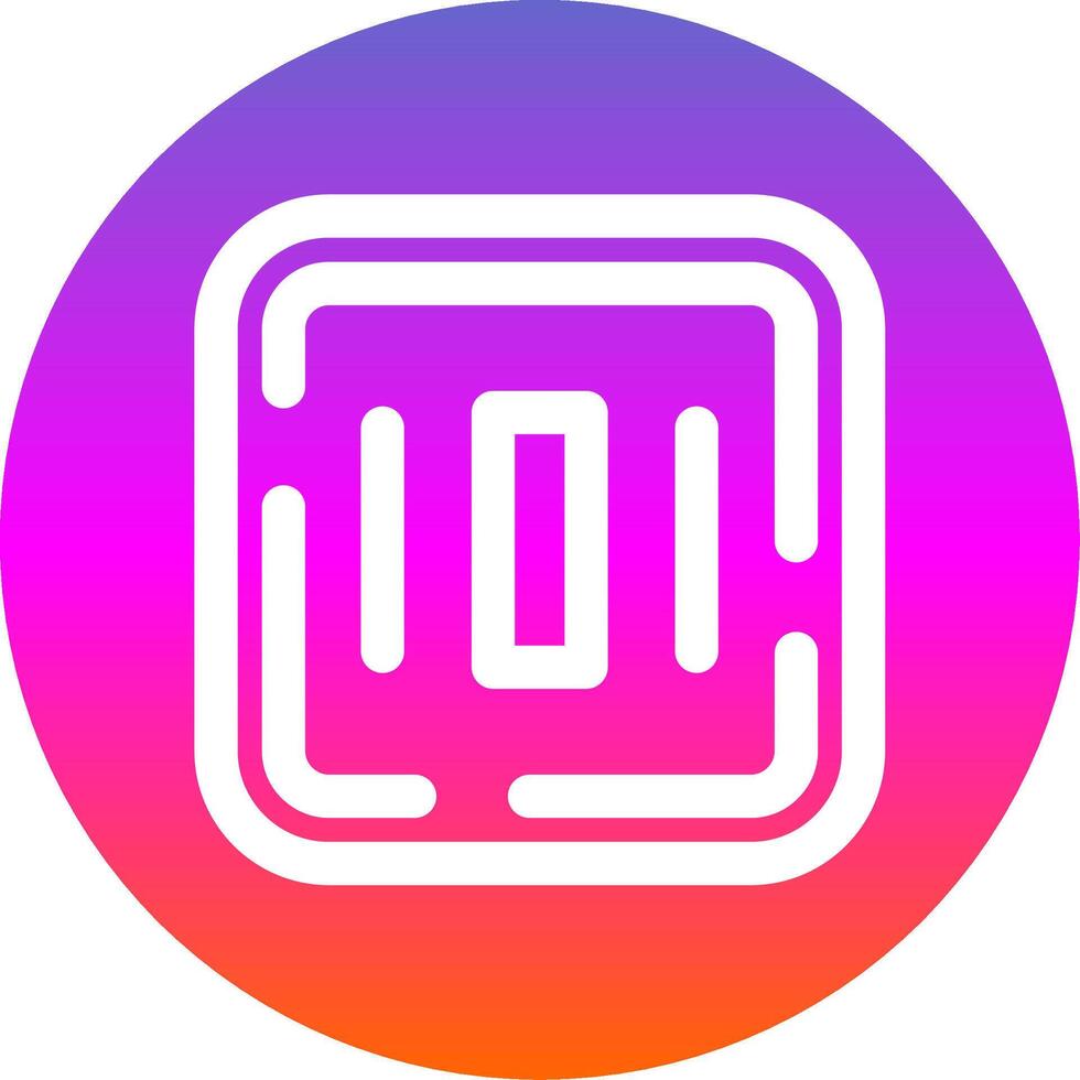 Center alignment Line Gradient Circle Icon vector