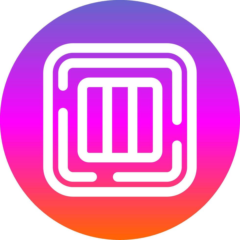 Column Line Gradient Circle Icon vector