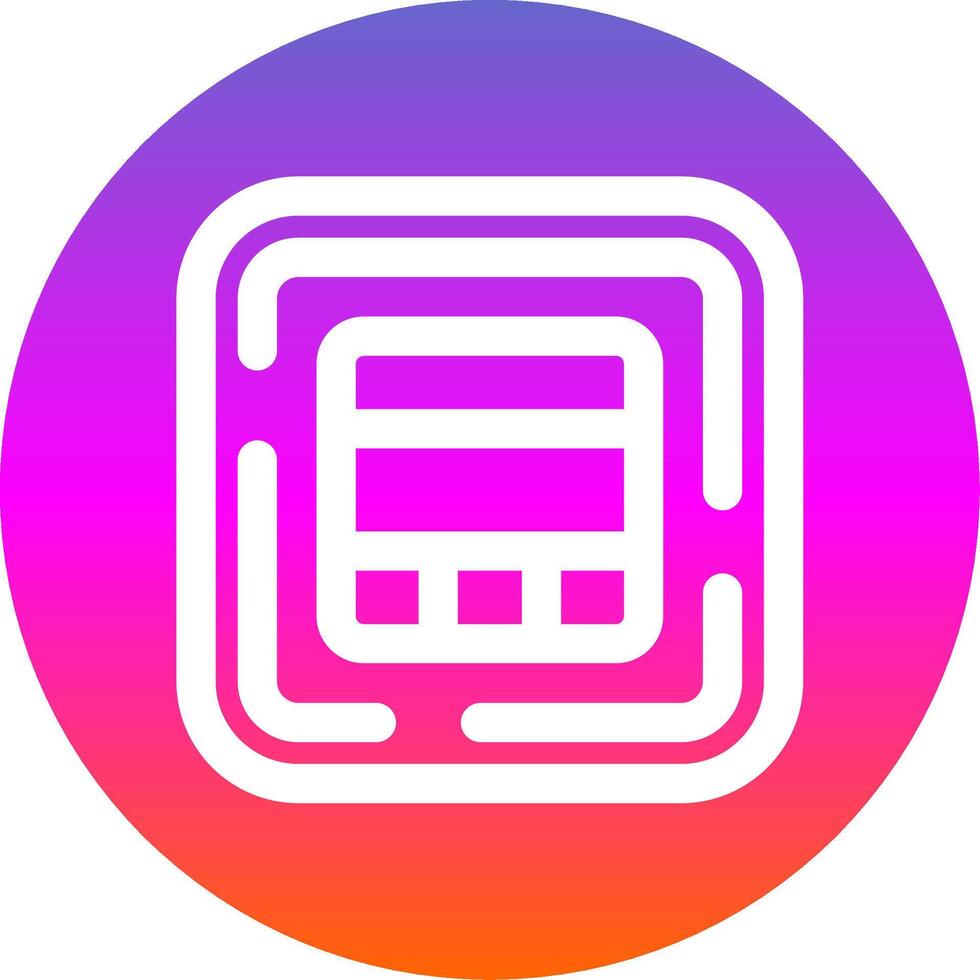 Layout Line Gradient Circle Icon vector