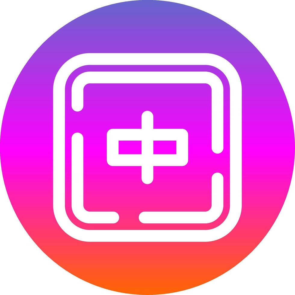 Align objects Line Gradient Circle Icon vector