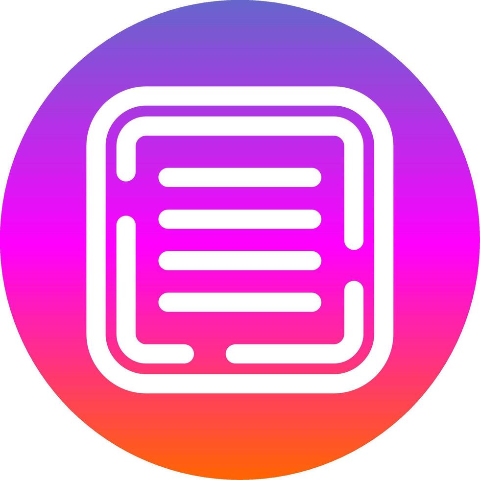Text justify Line Gradient Circle Icon vector
