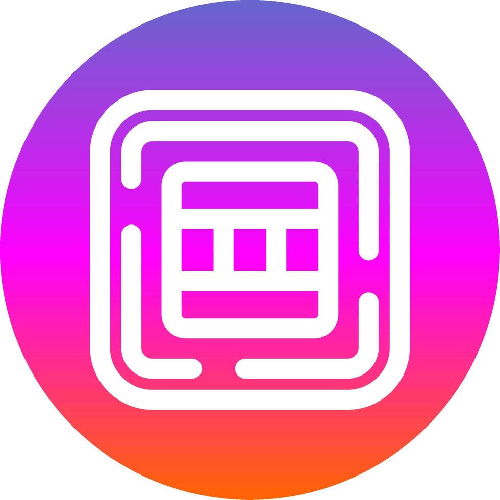 Layout Line Gradient Circle Icon vector