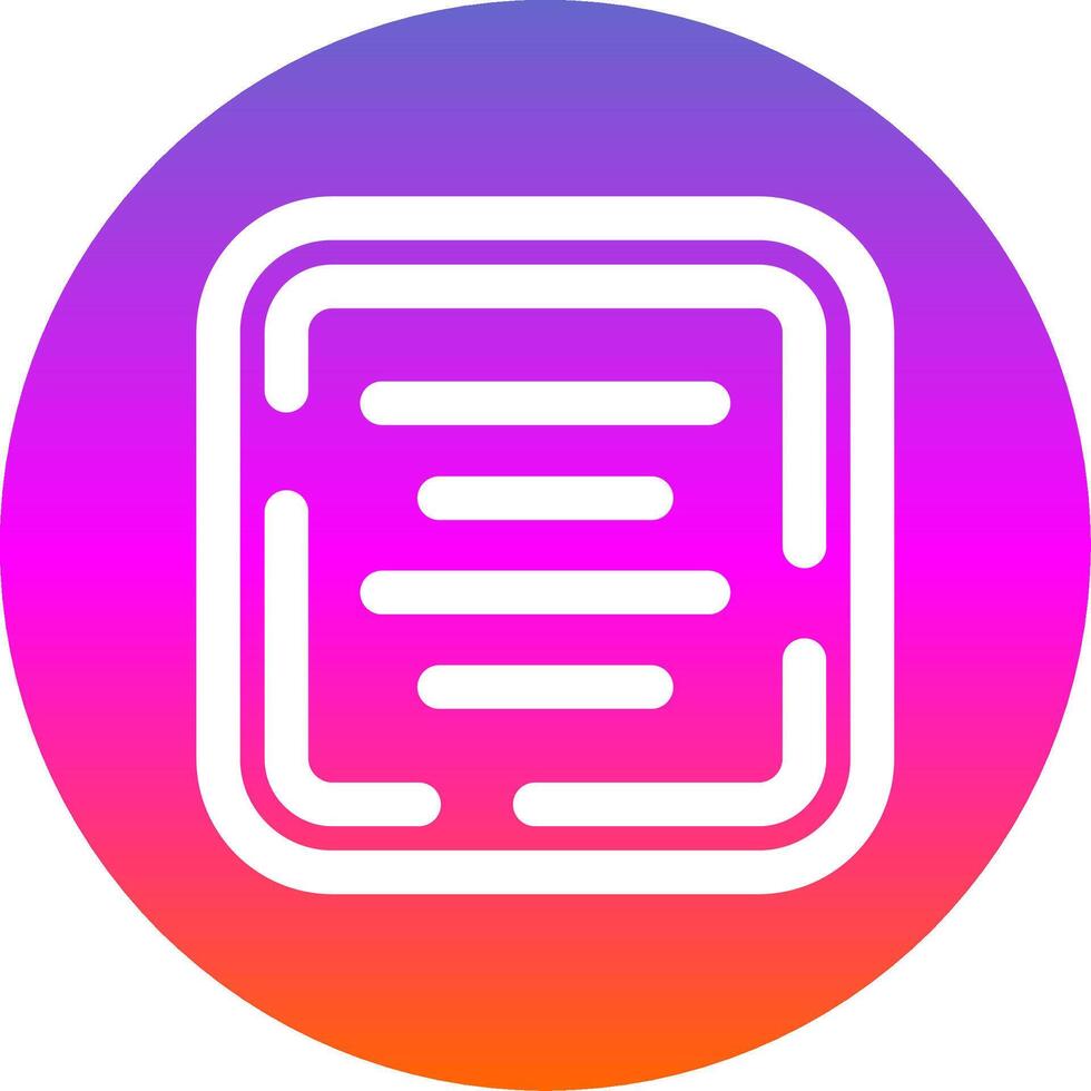 Center alignment Line Gradient Circle Icon vector