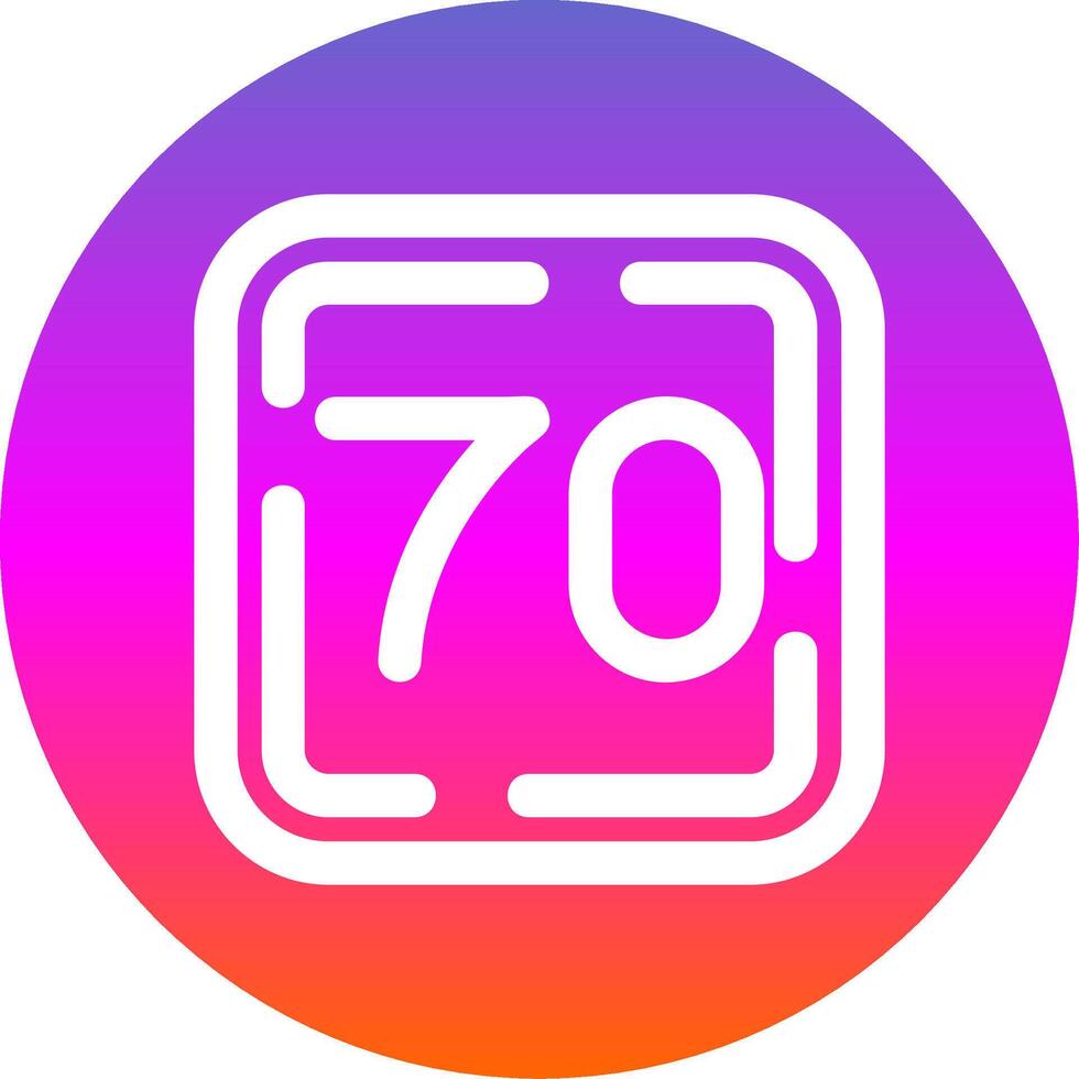 Seventy Line Gradient Circle Icon vector