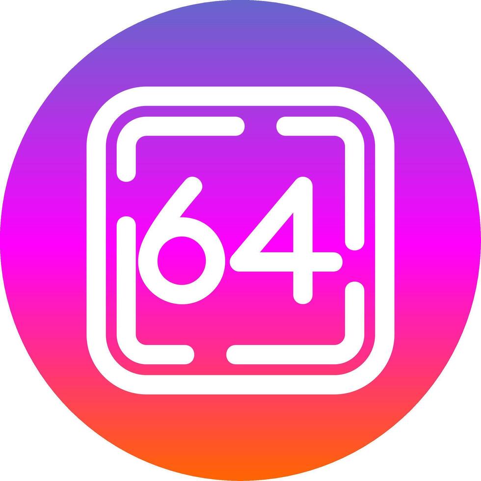 Sixty Four Line Gradient Circle Icon vector