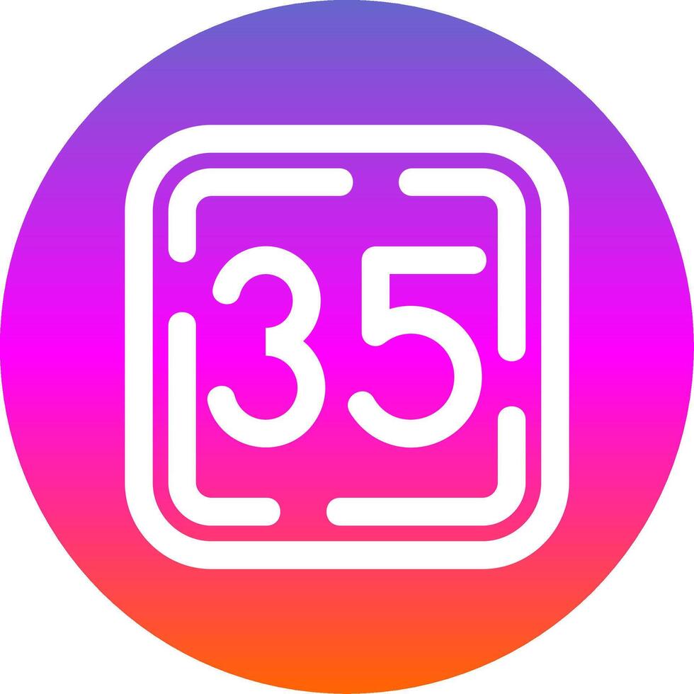 Thirty Five Line Gradient Circle Icon vector