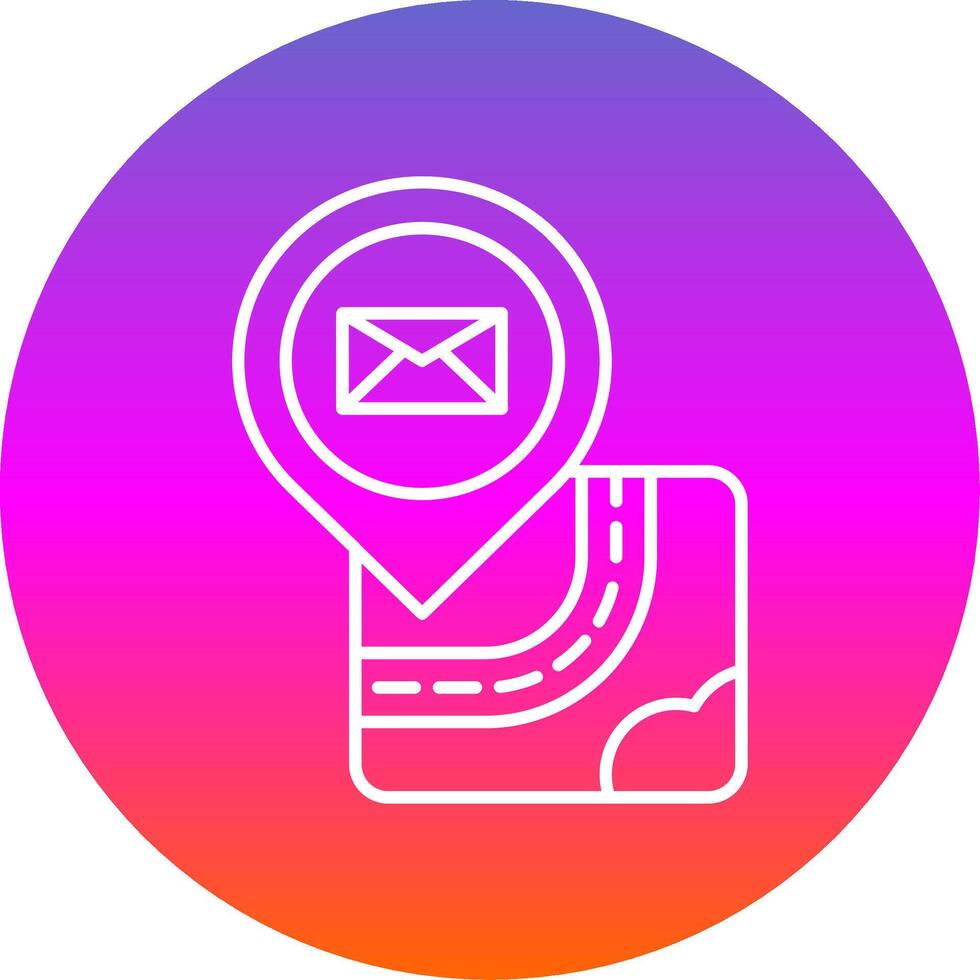 Email Line Gradient Circle Icon vector