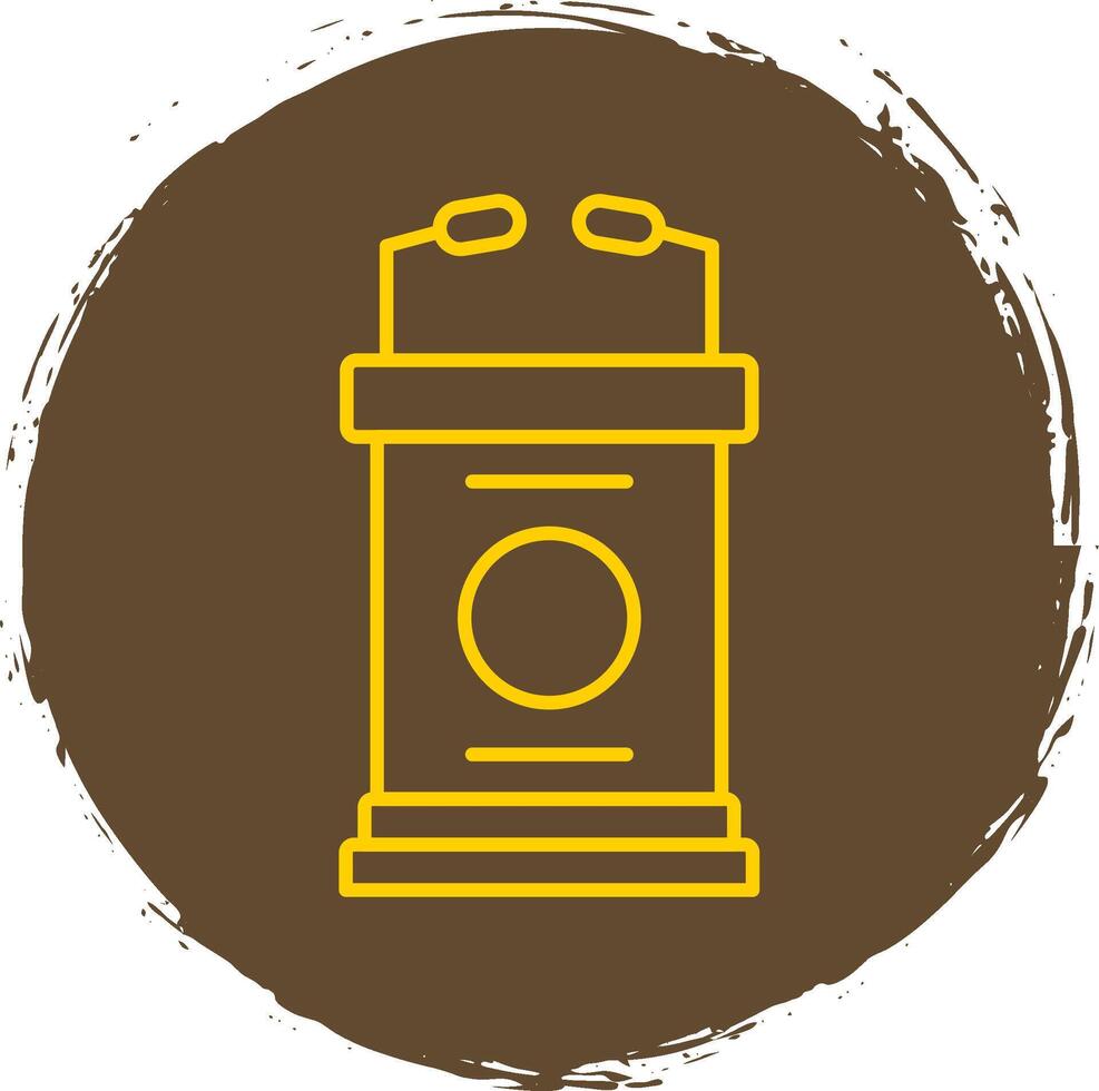 Lectern Line Circle Yellow Icon vector