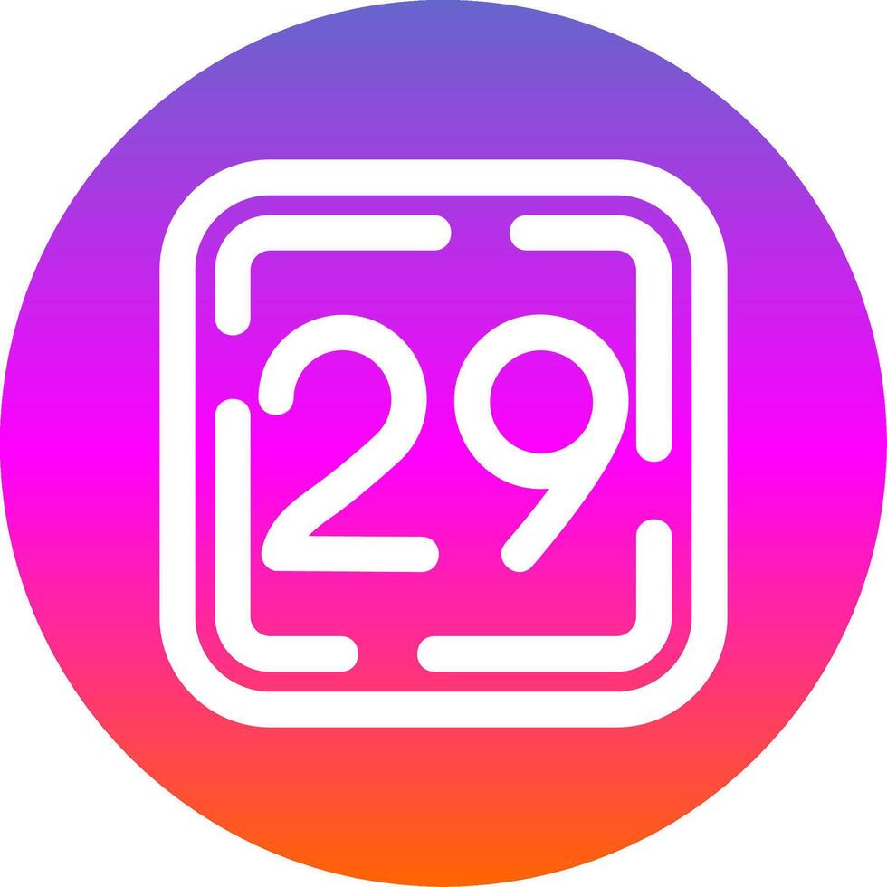 Twenty Nine Line Gradient Circle Icon vector