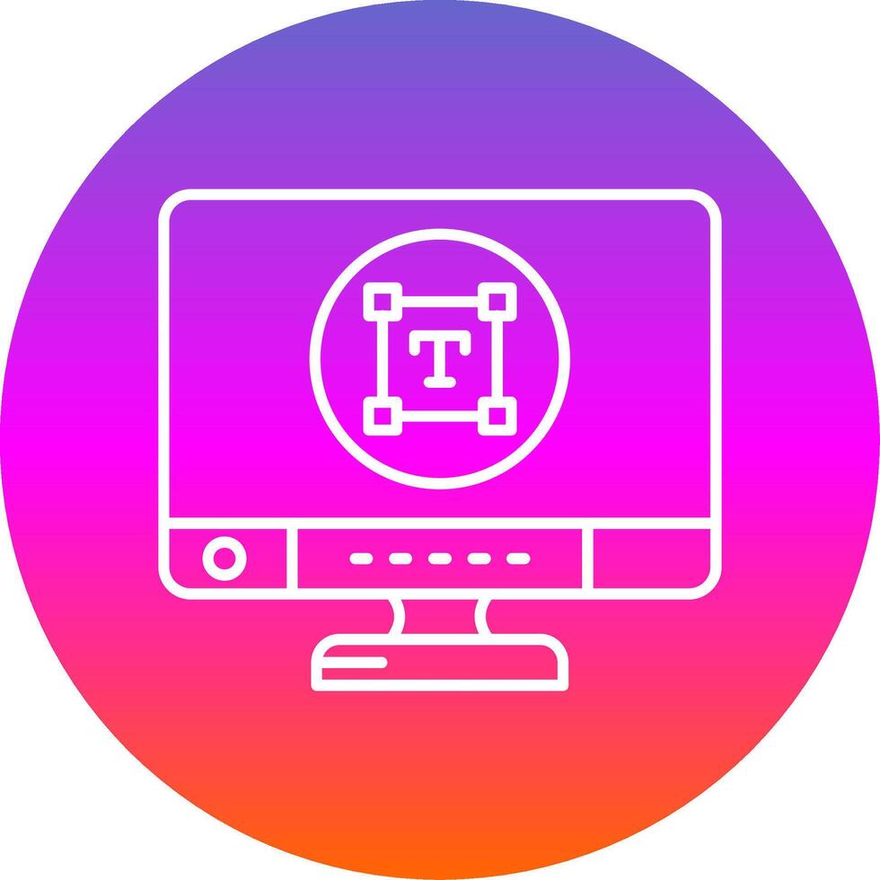 Type Line Gradient Circle Icon vector
