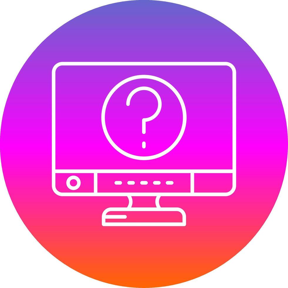 Question Line Gradient Circle Icon vector