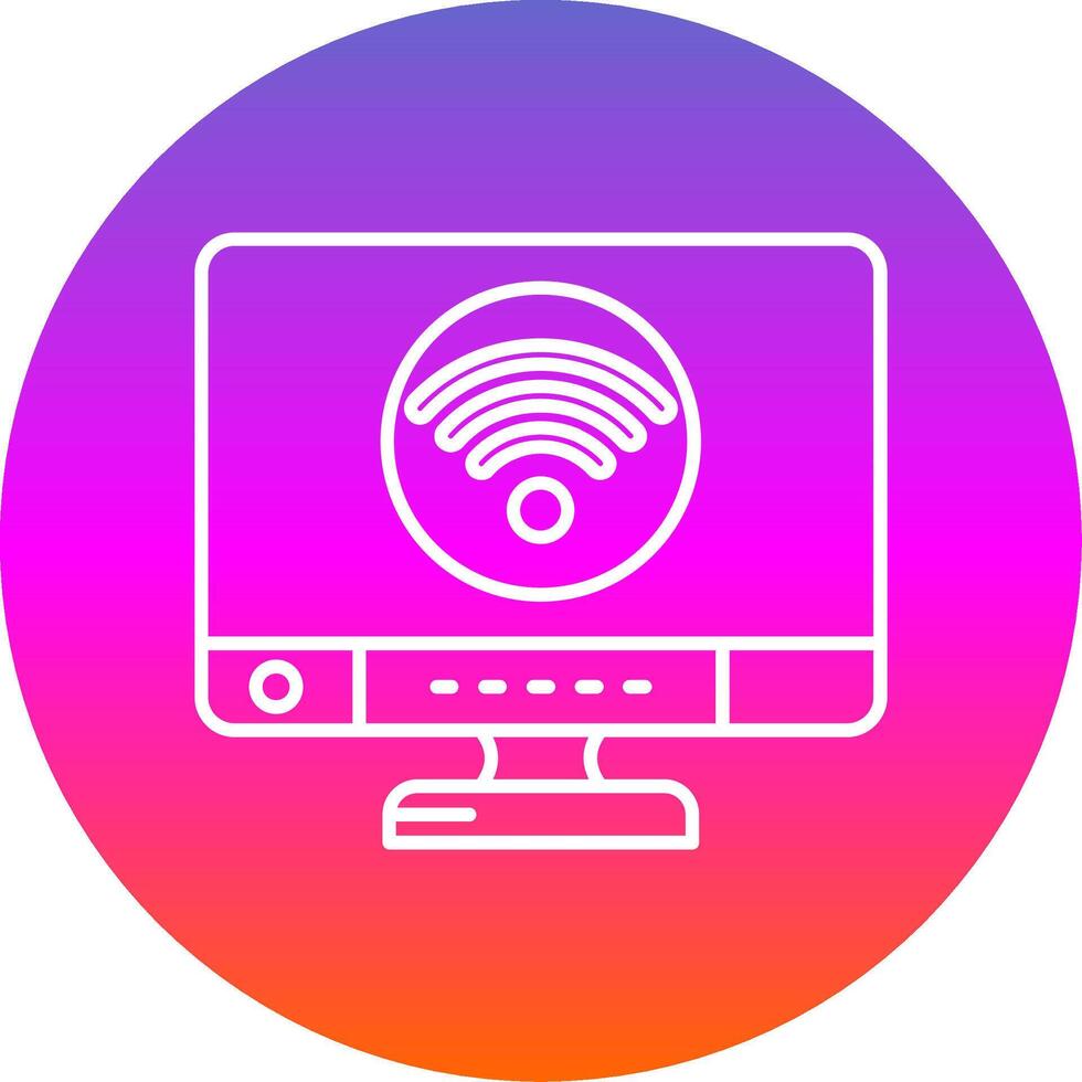 Wifi Line Gradient Circle Icon vector