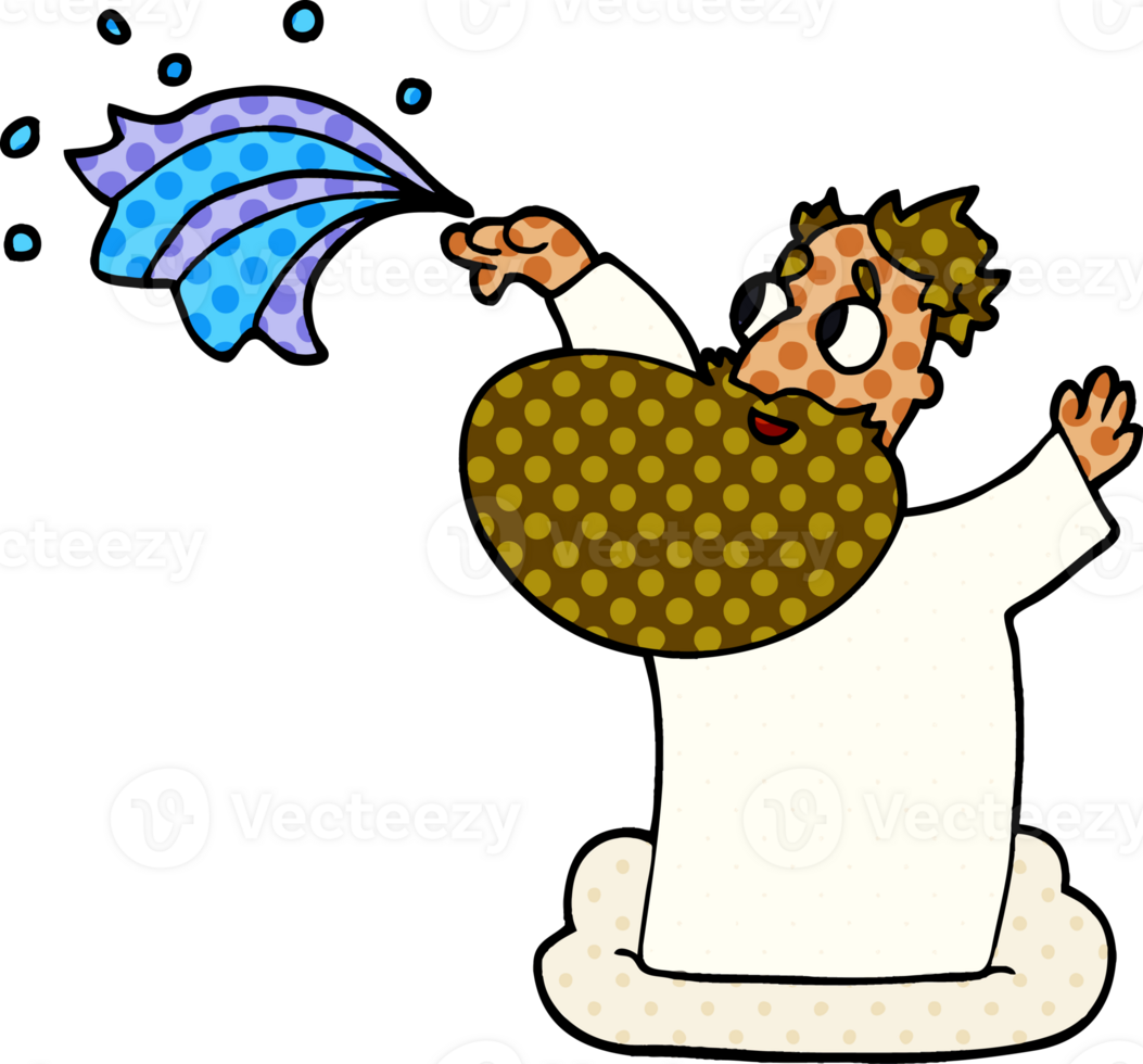 cartoon doodle god creating universe png
