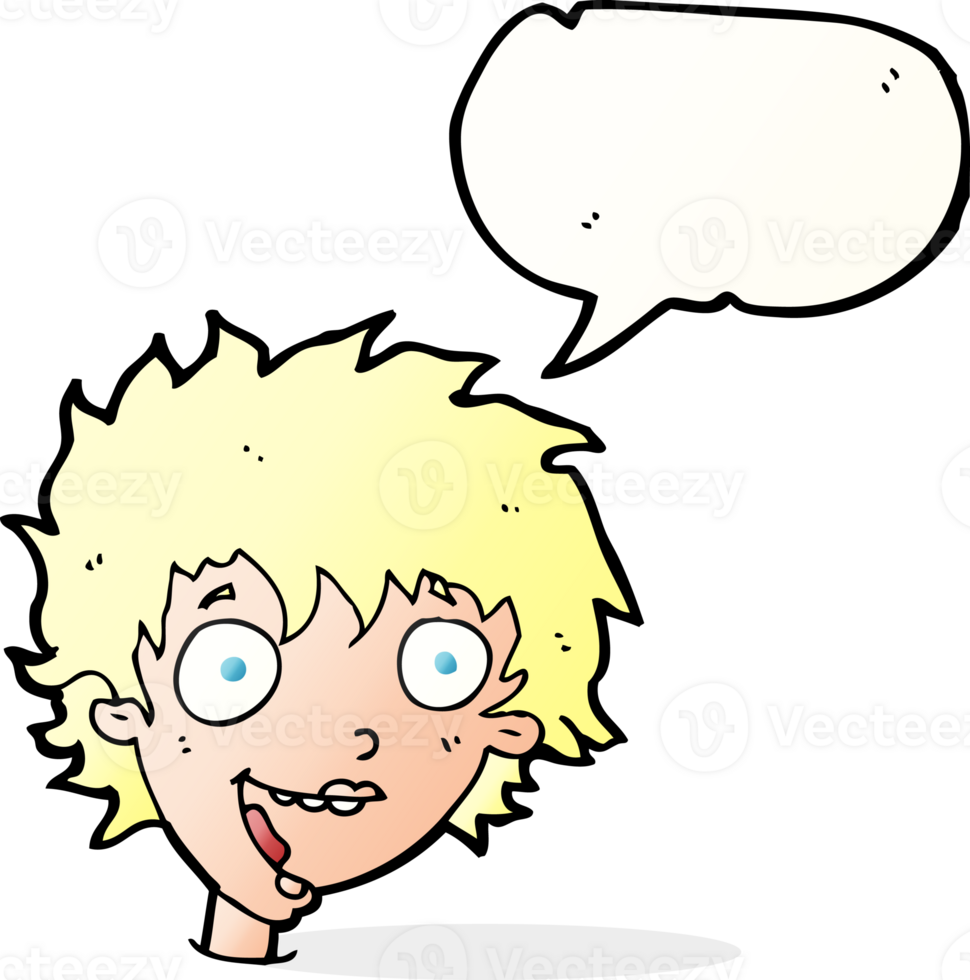 cartoon crazy excited woman with speech bubble png
