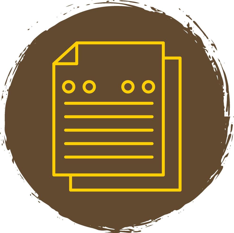 Note Line Circle Yellow Icon vector