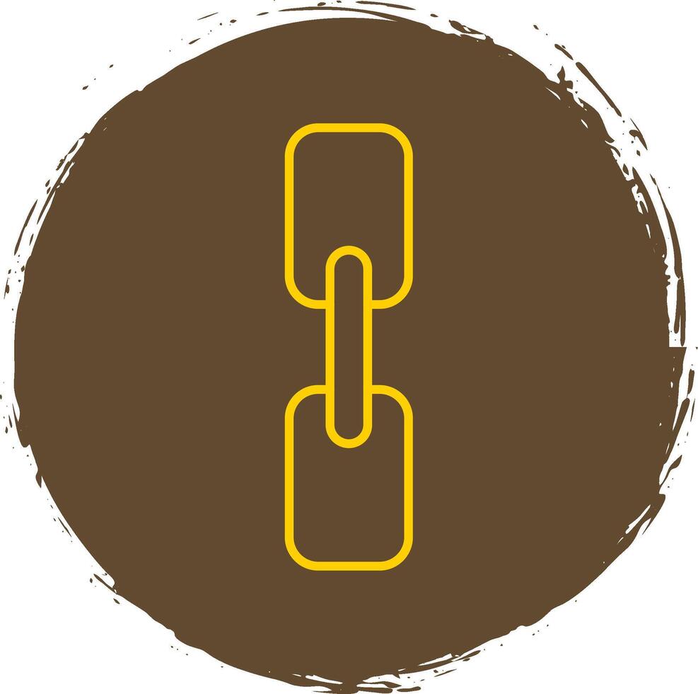 Chain Line Circle Yellow Icon vector
