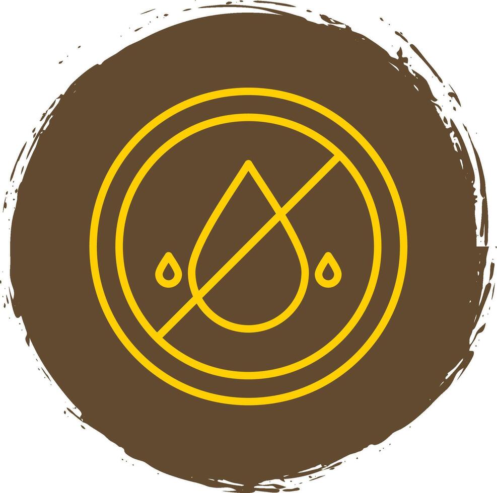Embargo Line Circle Yellow Icon vector