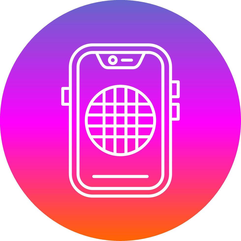 Grid Line Gradient Circle Icon vector