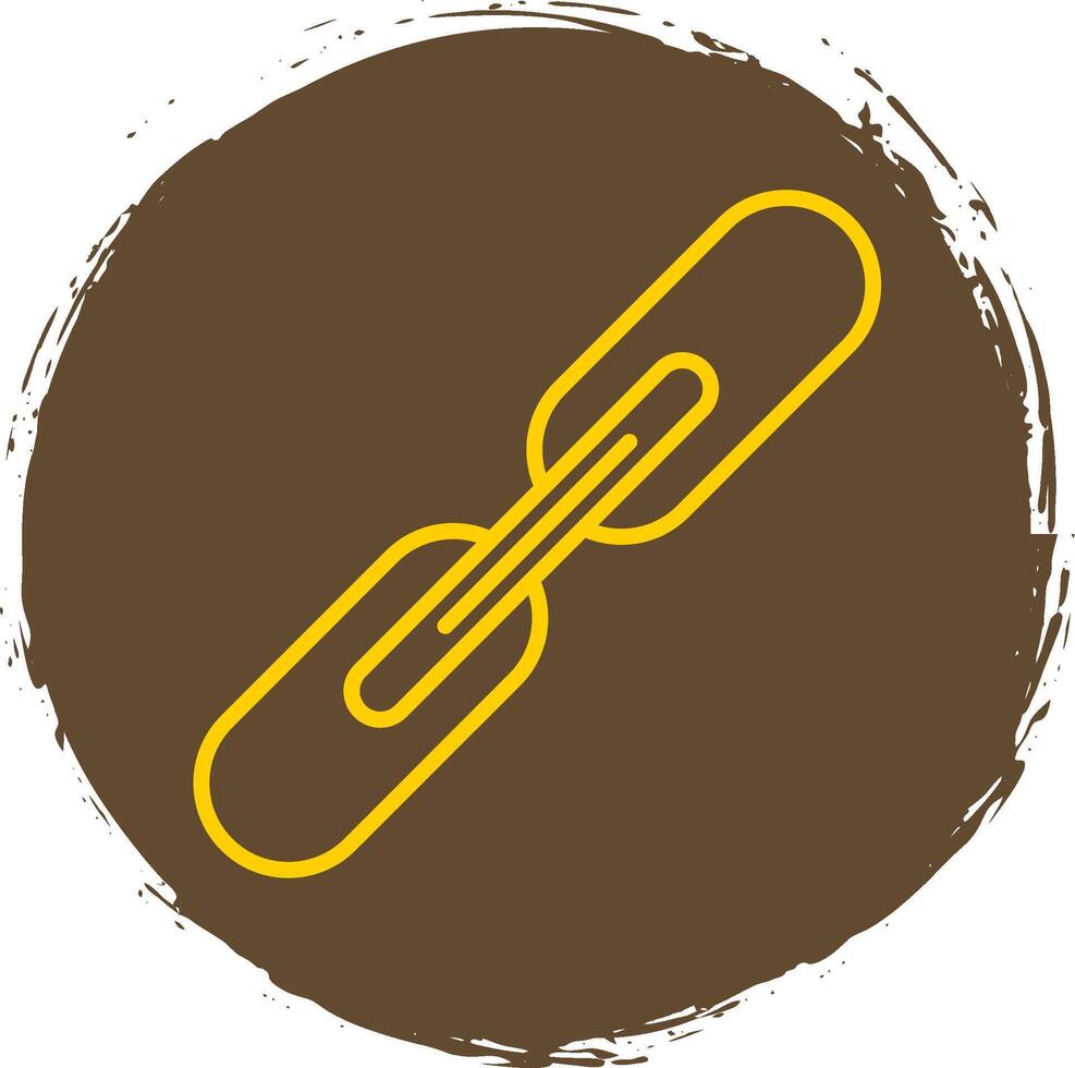 Link Line Circle Yellow Icon vector