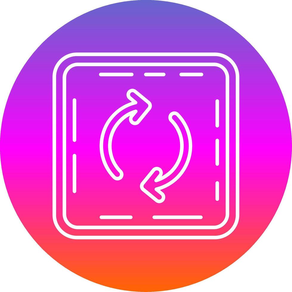 Loop Line Gradient Circle Icon vector