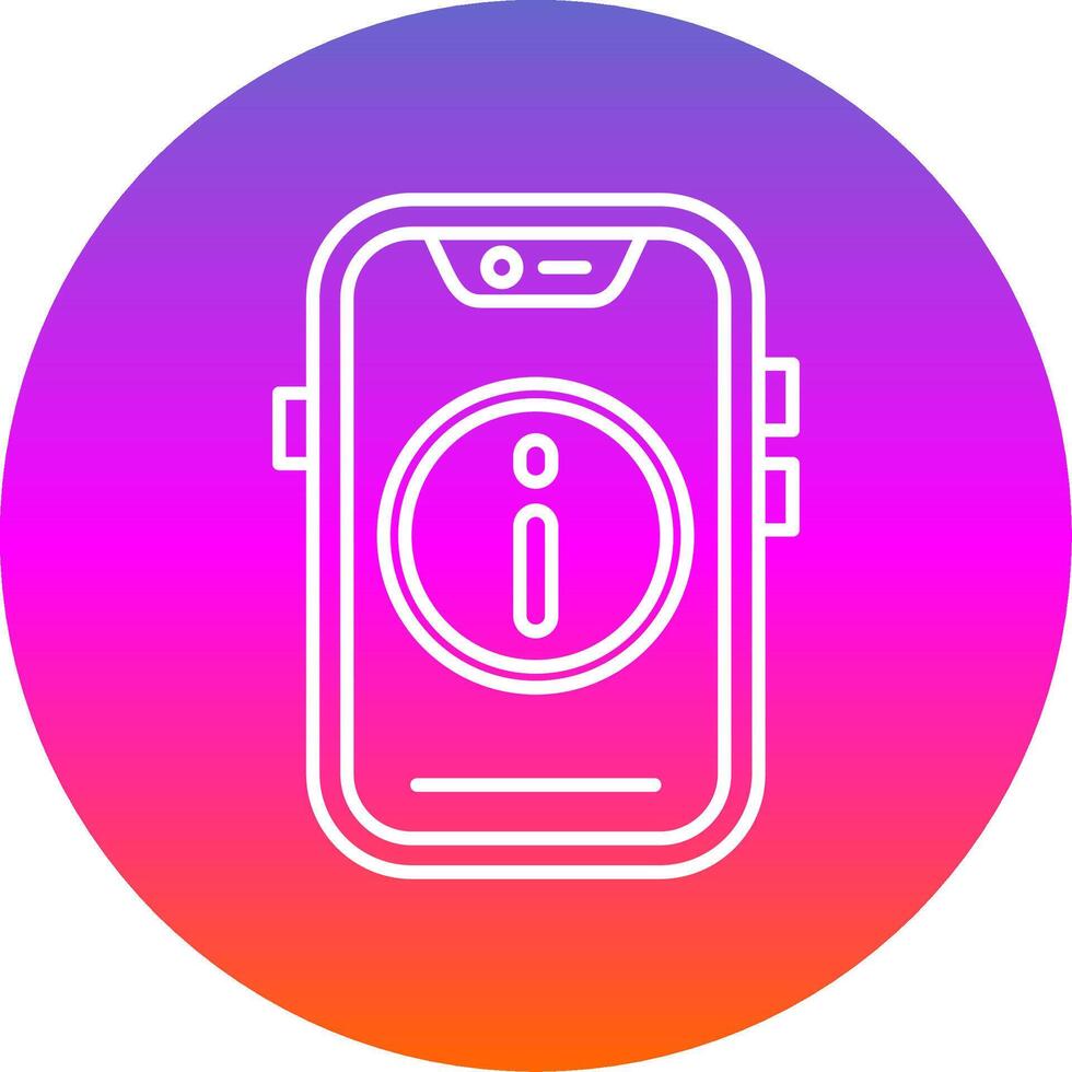 Info Line Gradient Circle Icon vector