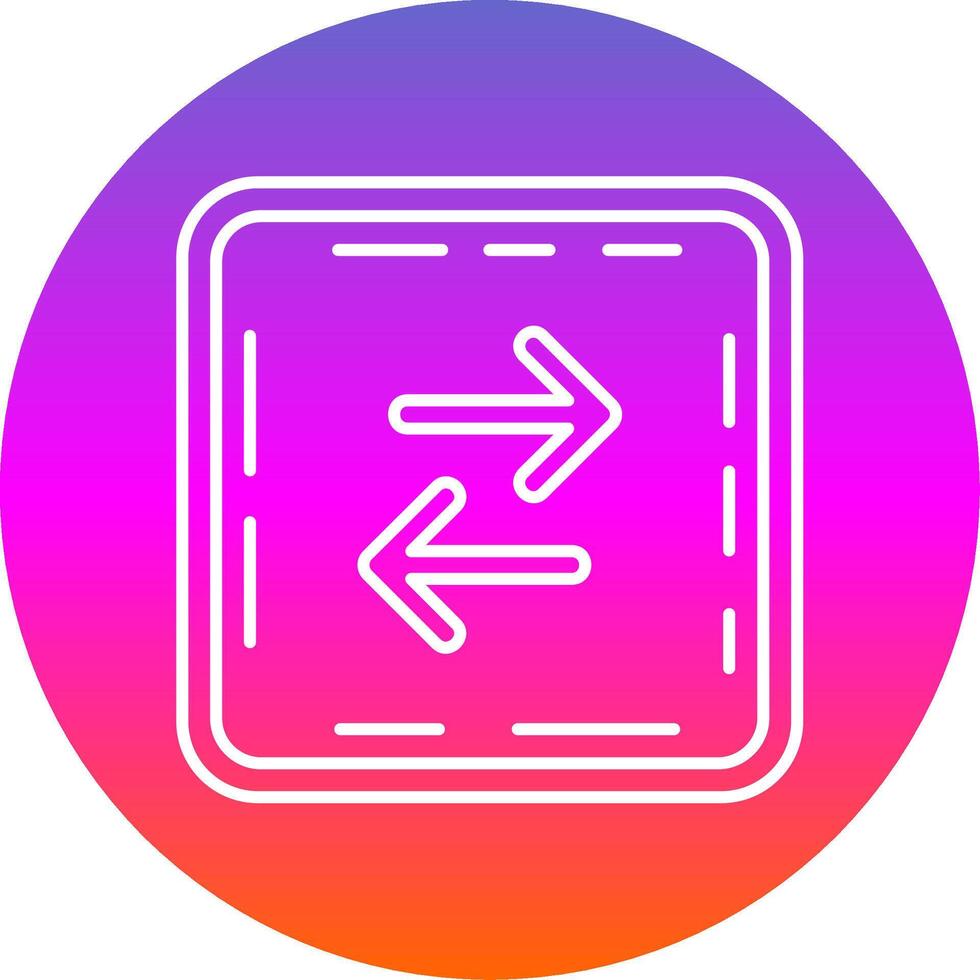 Swap Line Gradient Circle Icon vector