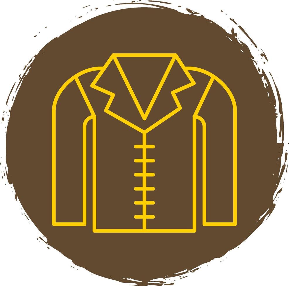 Coat Line Circle Yellow Icon vector