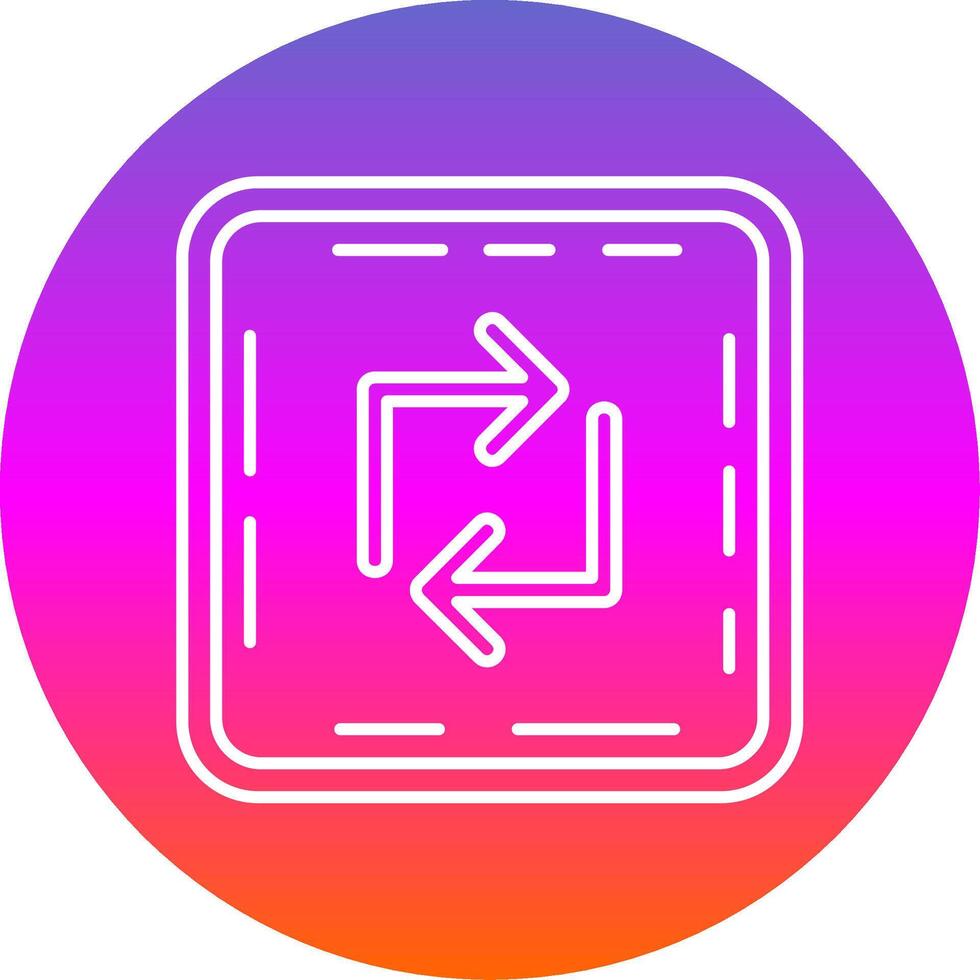 Loop Line Gradient Circle Icon vector