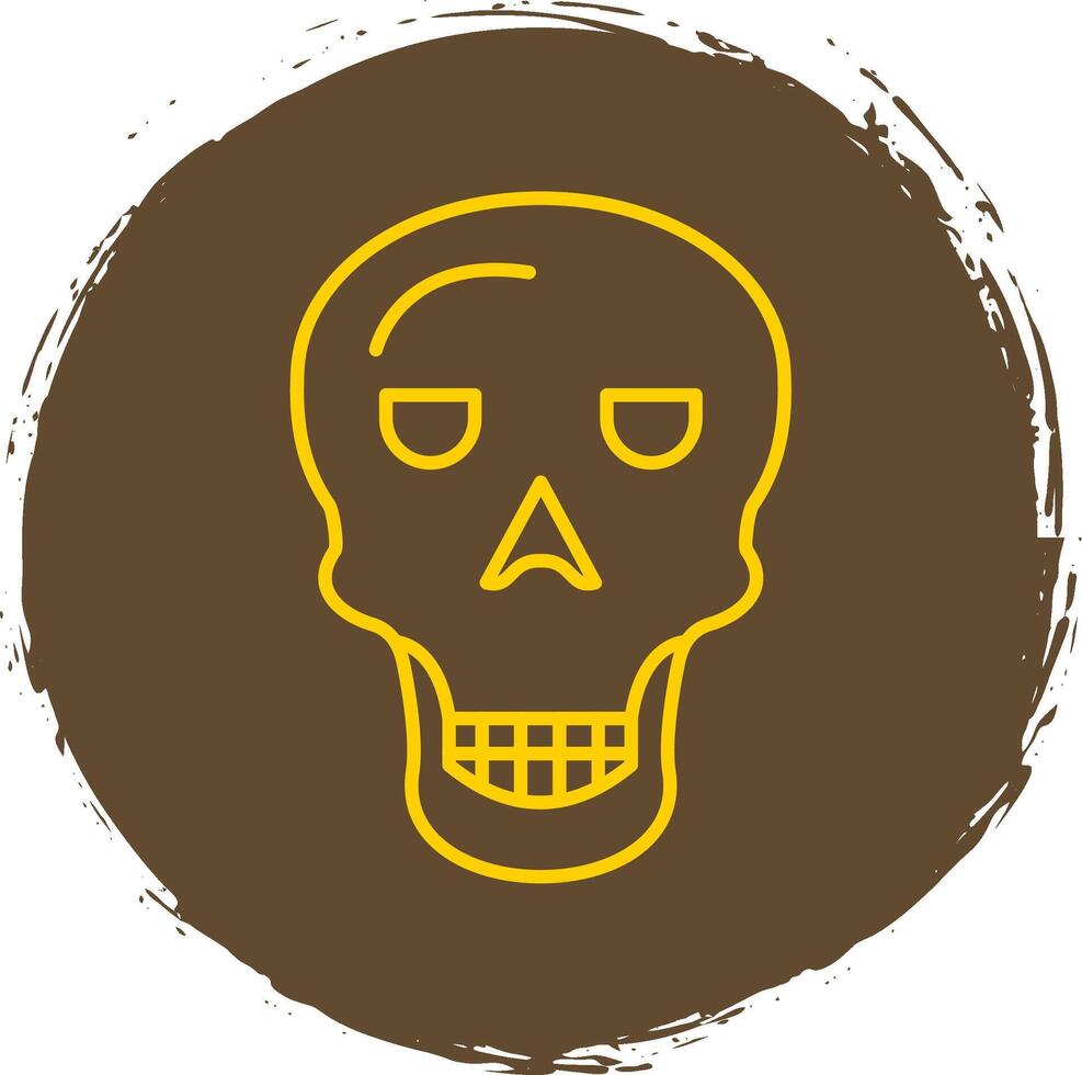 Osteology Line Circle Yellow Icon vector