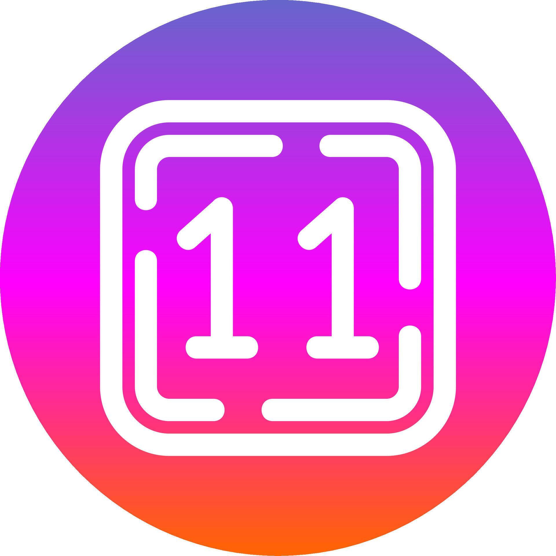 Eleven Line Gradient Circle Icon 39182708 Vector Art at Vecteezy