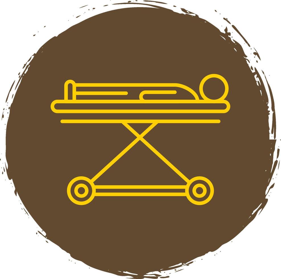 Stretcher Line Circle Yellow Icon vector