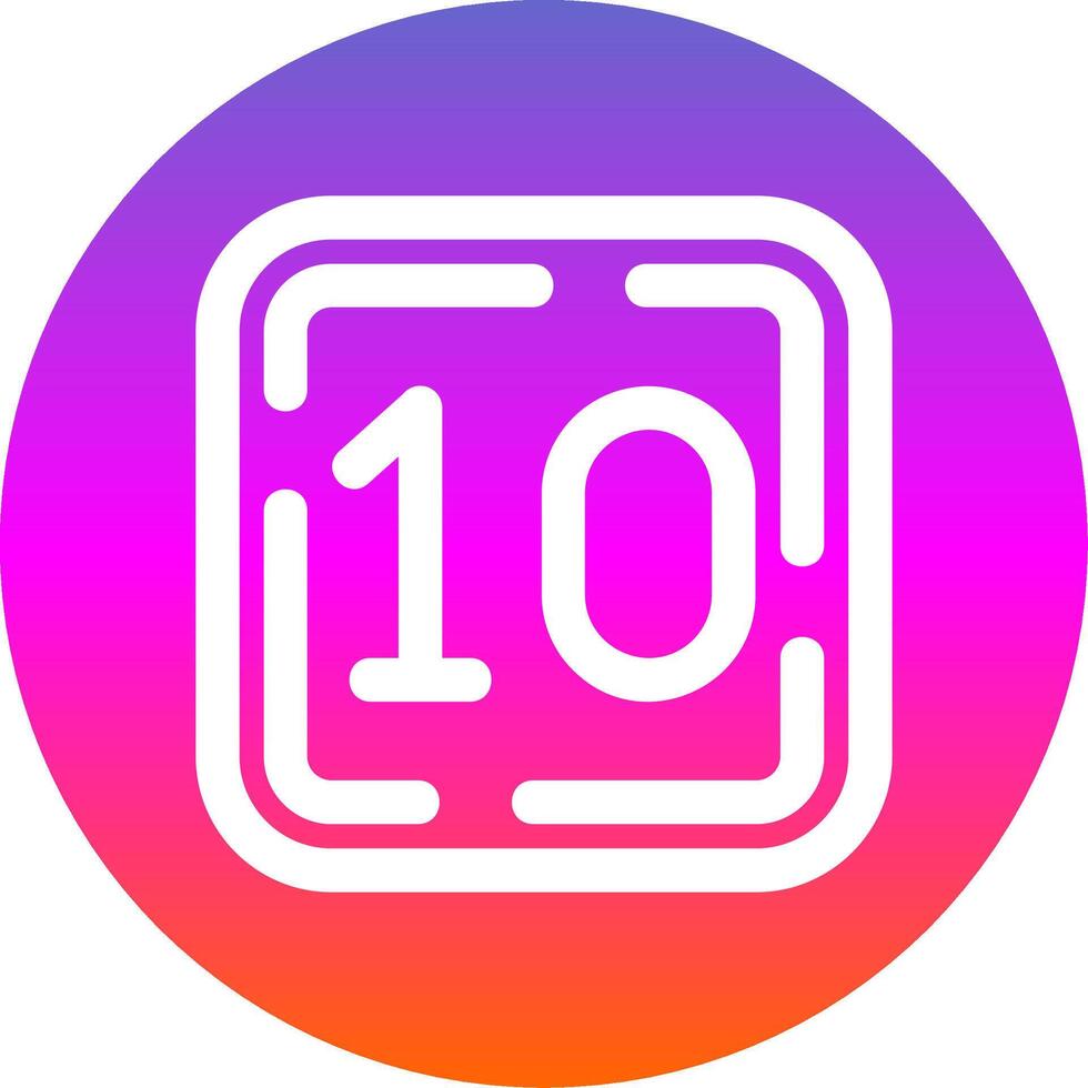 Ten Line Gradient Circle Icon vector