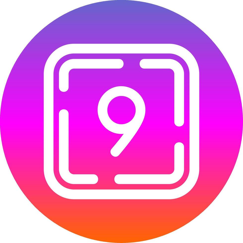 Nine Line Gradient Circle Icon vector