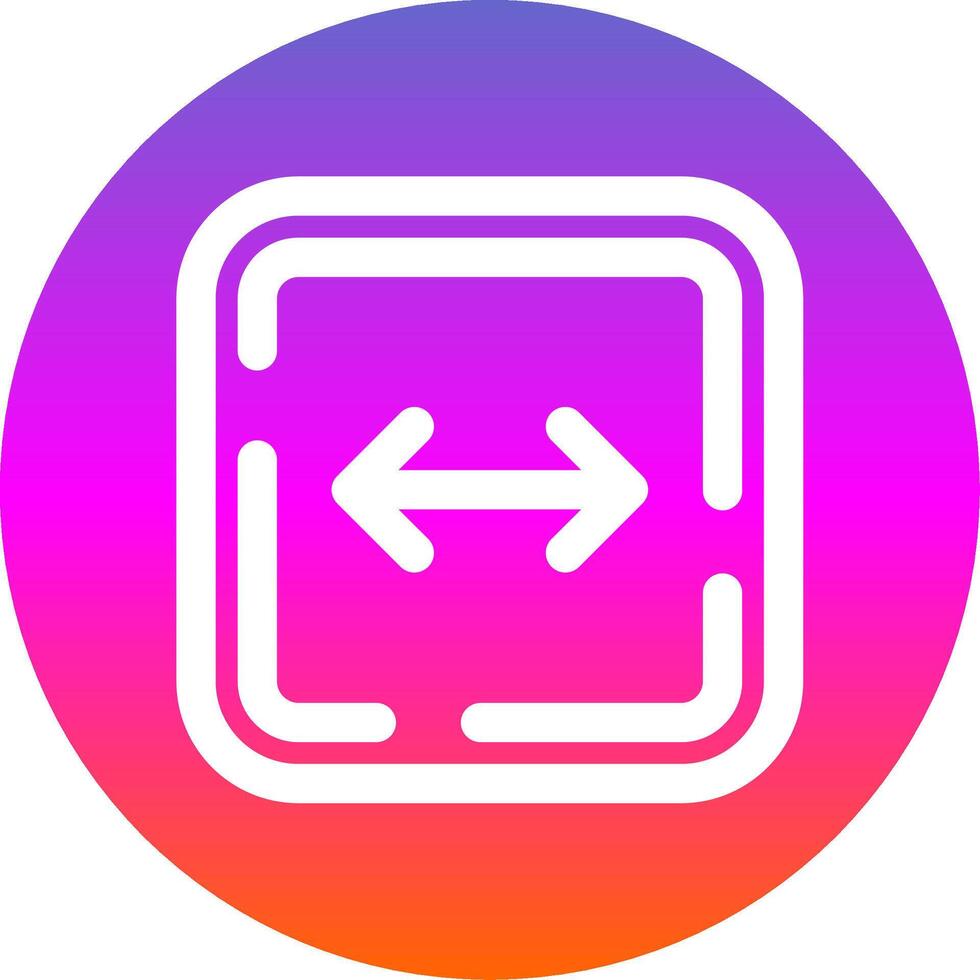 Left and right arrow Line Gradient Circle Icon vector
