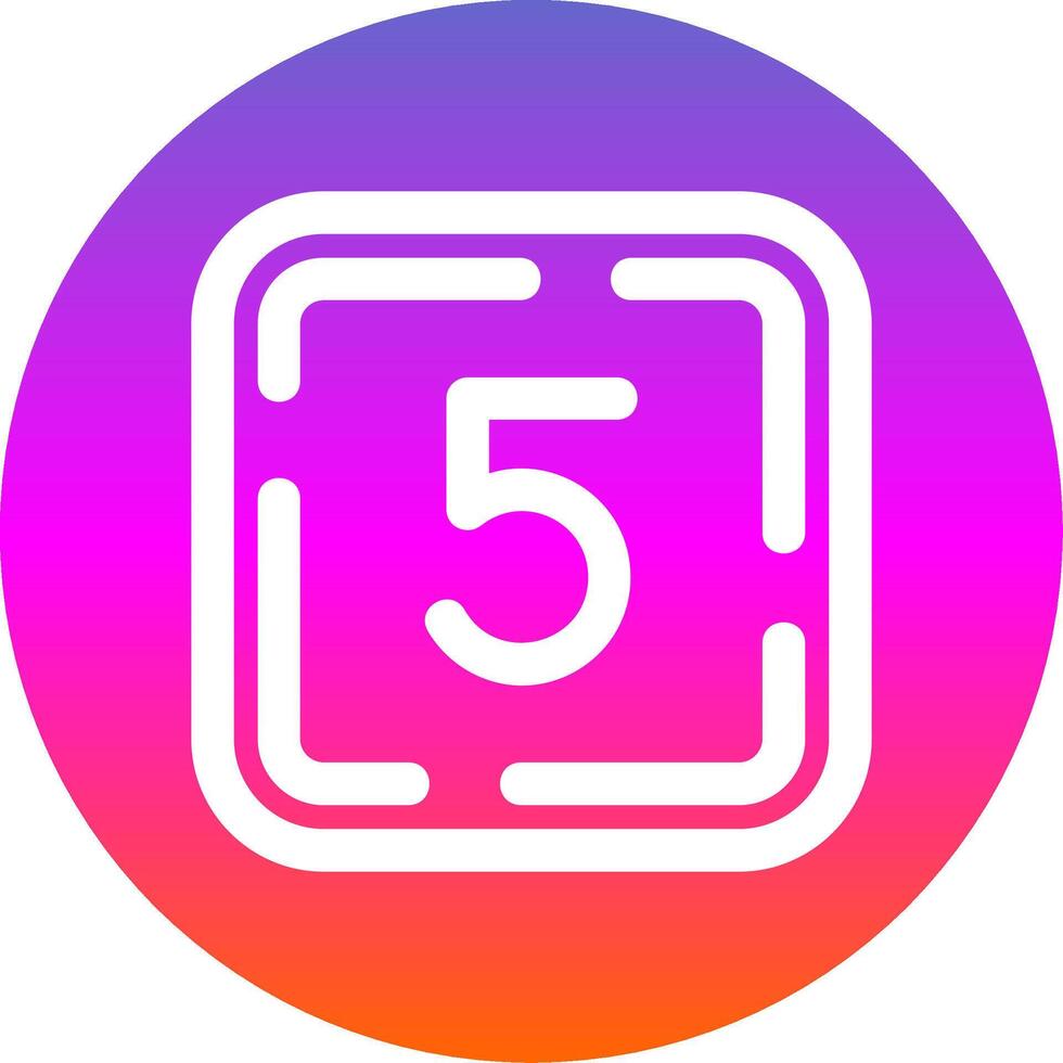 Five Line Gradient Circle Icon vector