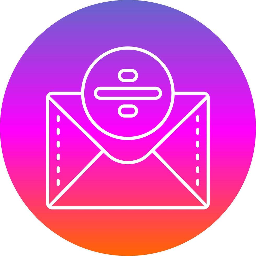 Divide Line Gradient Circle Icon vector