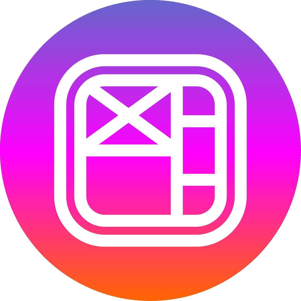 Layout Line Gradient Circle Icon vector