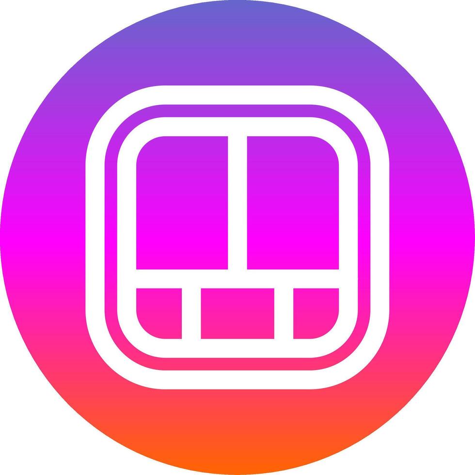 Layout Line Gradient Circle Icon vector